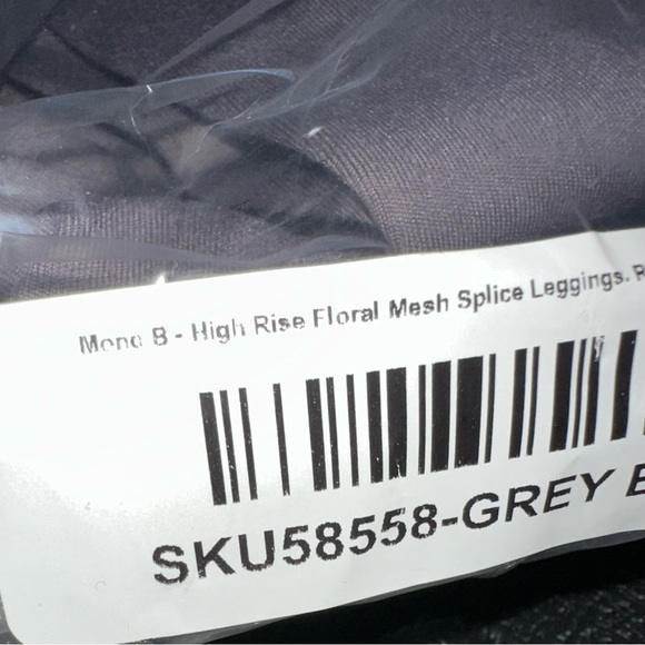 🆕MONO B FLORAL MESH SPLICE LEGGINGS🆕 - Picture 6 of 10